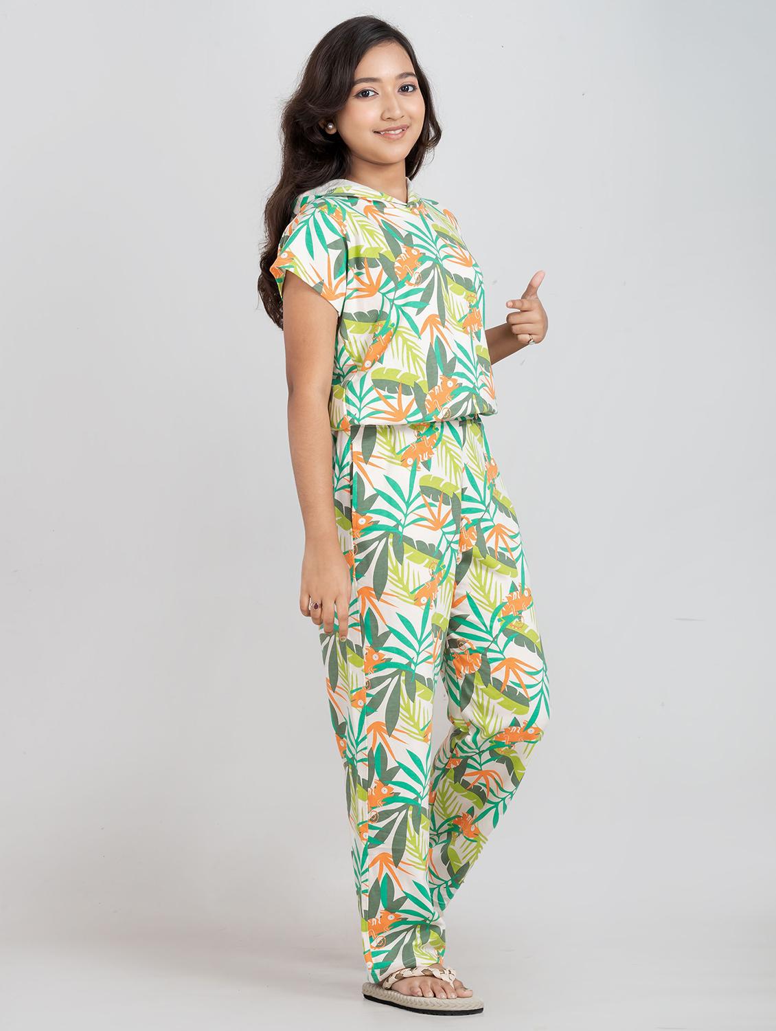 girls printed top & trouser co-ords set - 21930977 - Standard Image - 3