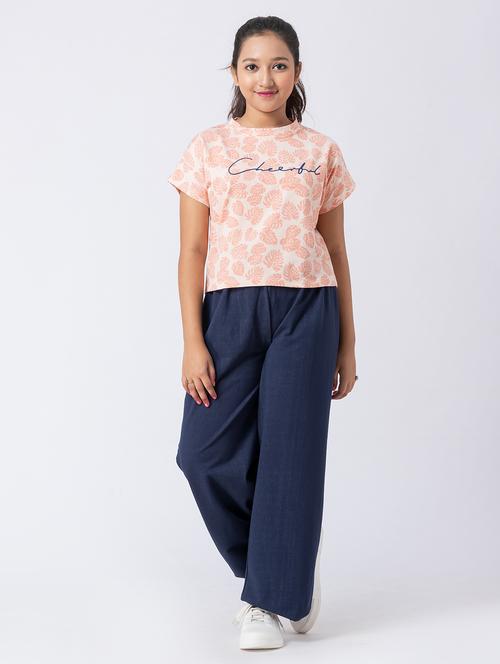 girls printed short sleeve pyjama set nightwear - 21930986 -  Standard Image - 0