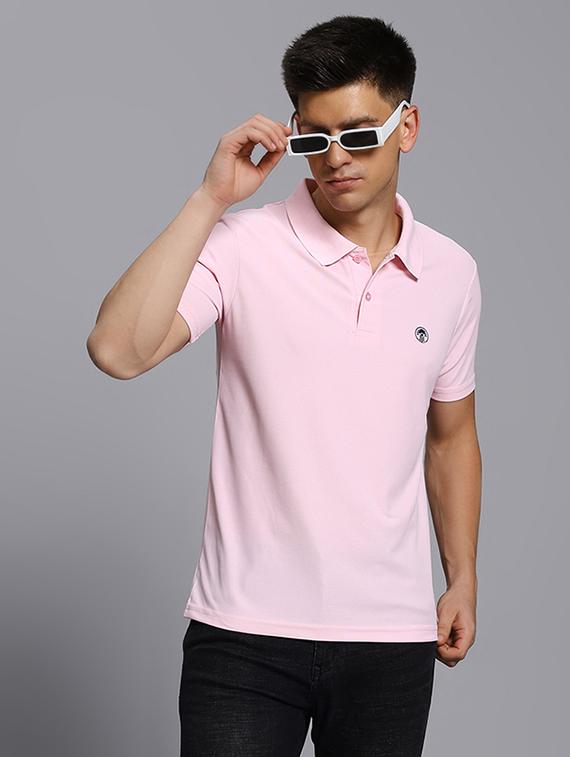 men solid short sleeve regular fit polo t-shirt - 21931018 - Zoom Image - 0