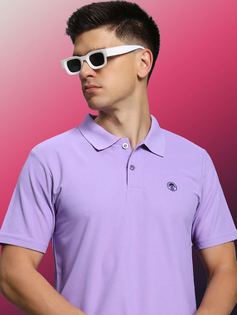 men solid short sleeve regular fit polo t-shirt - 21931019 -  Standard Image - 3