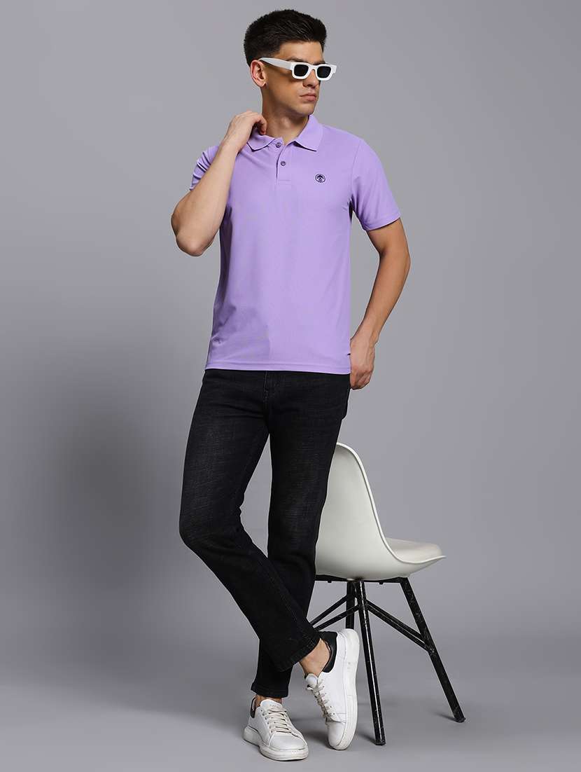 men solid short sleeve regular fit polo t-shirt - 21931019 -  Standard Image - 5