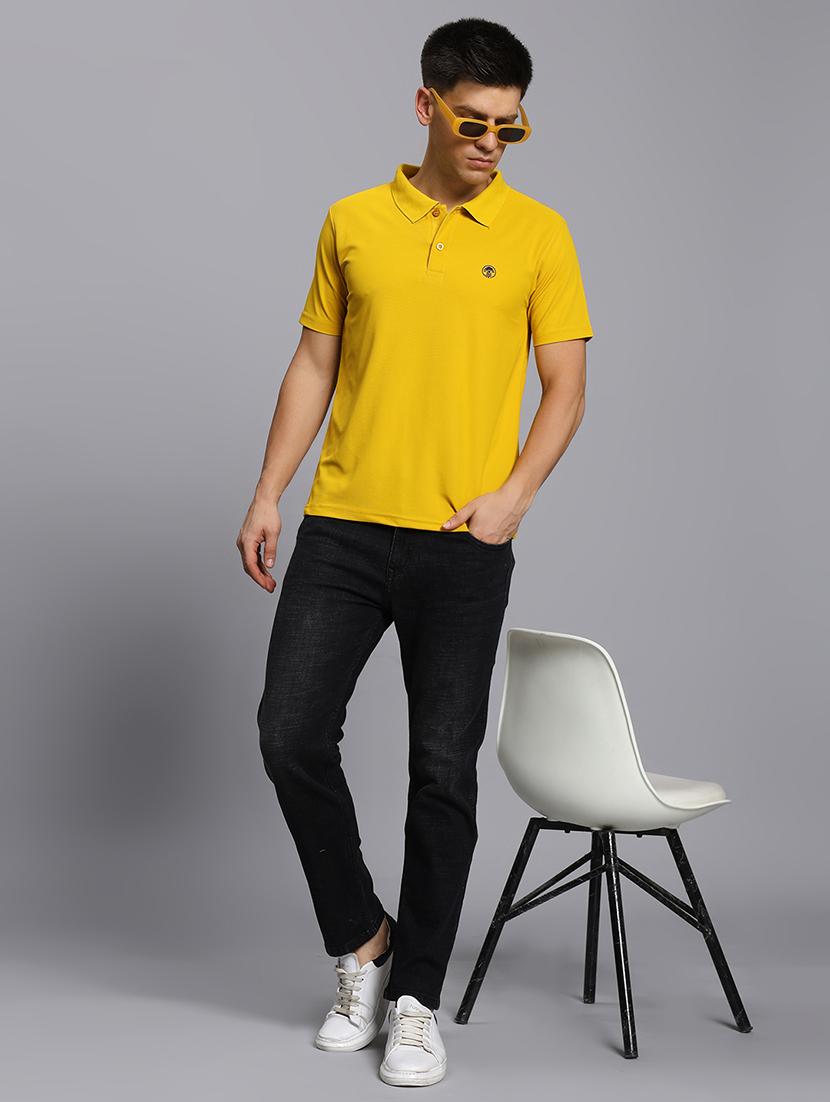 men solid short sleeve regular fit polo t-shirt - 21931020 - Standard Image - 5