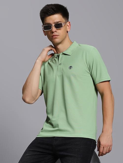 men solid short sleeve regular fit polo t-shirt - 21931021 -  Standard Image - 0