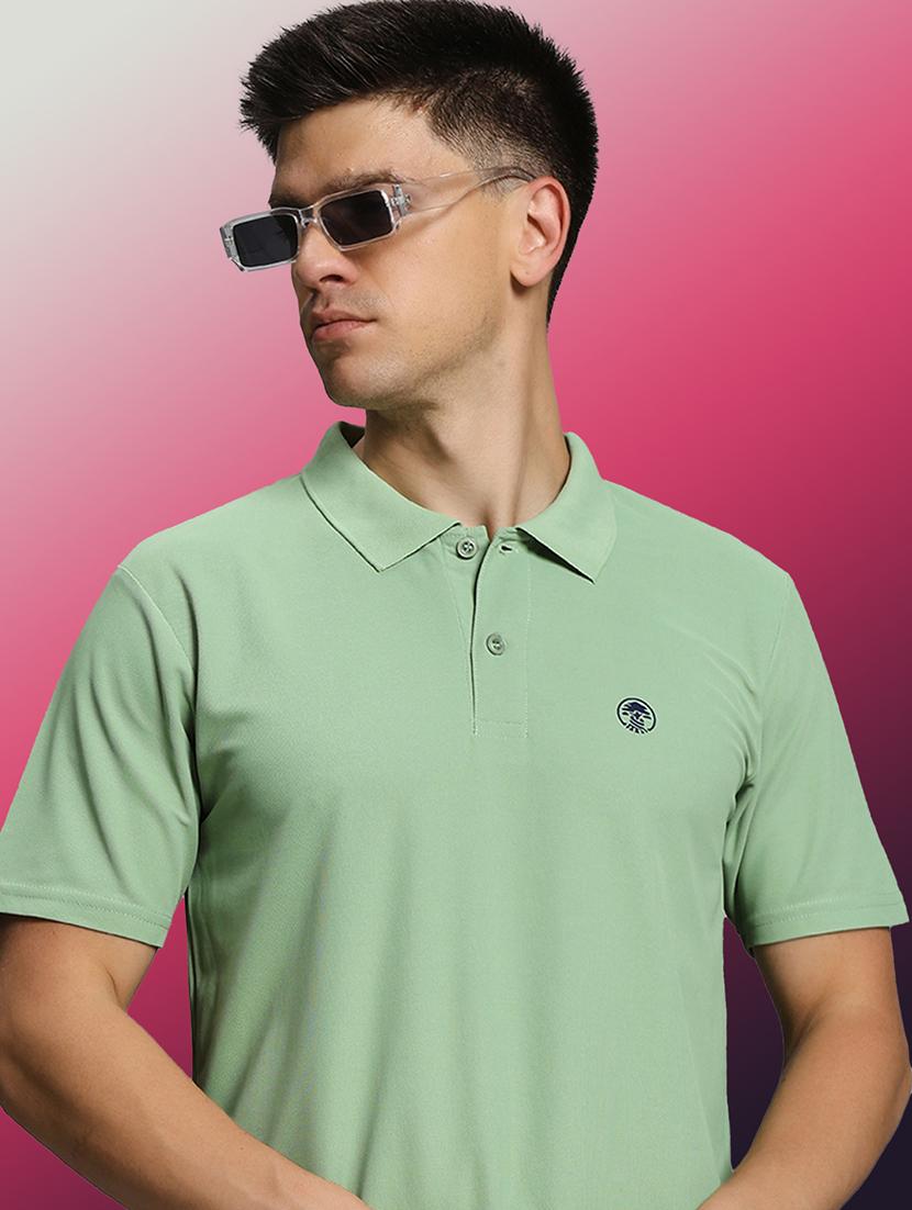 men solid short sleeve regular fit polo t-shirt - 21931021 - Standard Image - 3