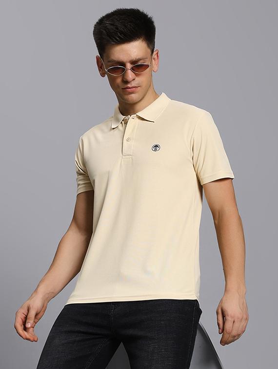 men solid short sleeve regular fit polo t-shirt