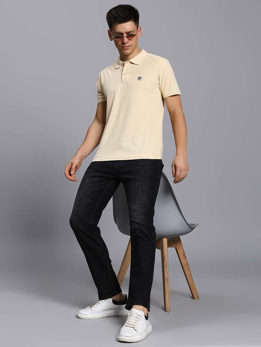 men solid short sleeve regular fit polo t-shirt - 21931022 - Standard Image - 5