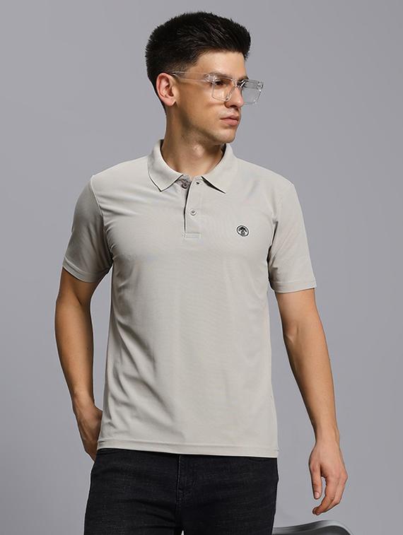 men solid short sleeve regular fit polo t-shirt