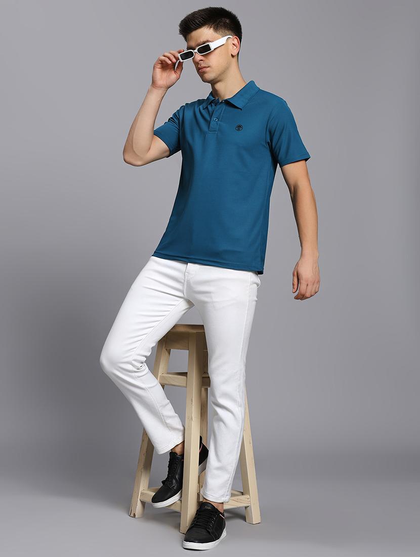 men solid short sleeve regular fit polo t-shirt - 21931024 - Standard Image - 5
