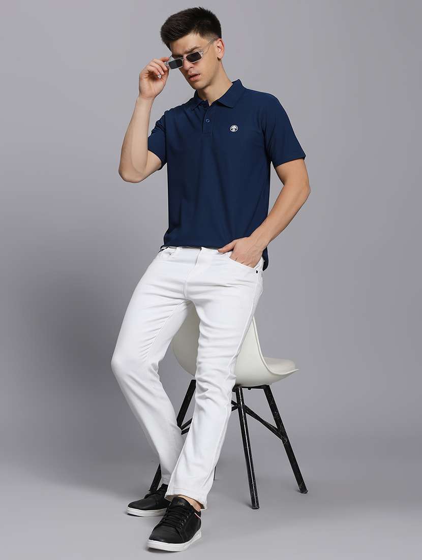 men solid short sleeve regular fit polo t-shirt - 21931026 -  Standard Image - 5