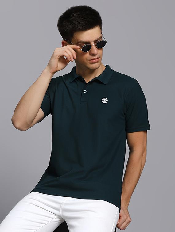 men solid short sleeve regular fit polo t-shirt - 21931028 - Zoom Image - 0