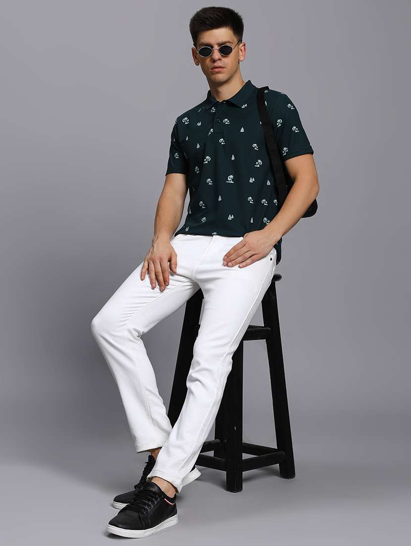 men printed short sleeve regular fit polo t-shirt - 21931029 - Standard Image - 5