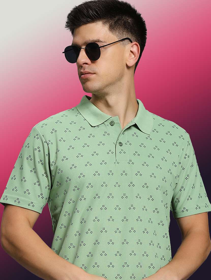 men printed short sleeve regular fit polo t-shirt - 21931031 -  Standard Image - 3