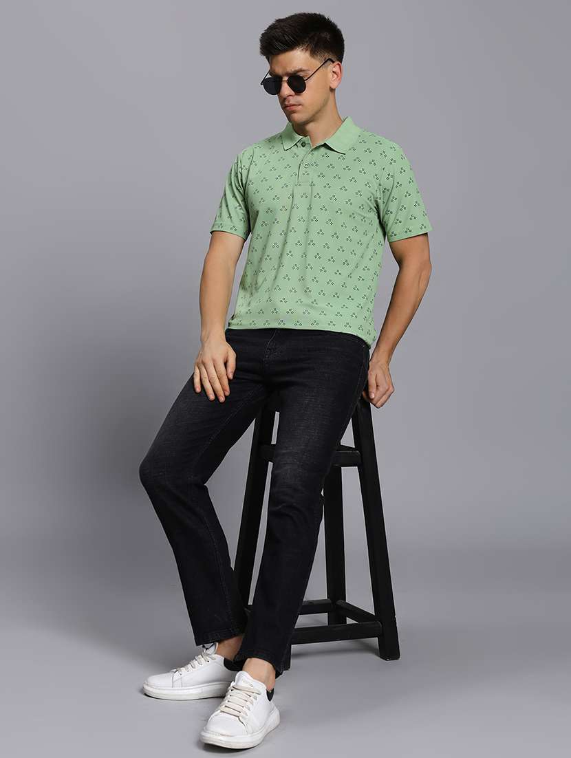 men printed short sleeve regular fit polo t-shirt - 21931031 -  Standard Image - 5