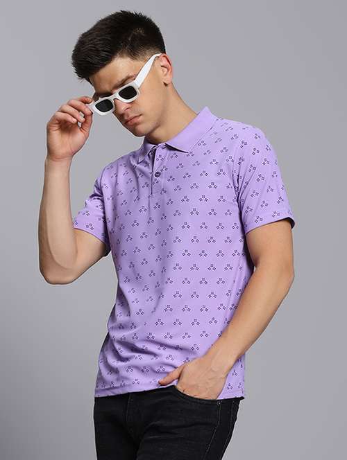 men printed short sleeve regular fit polo t-shirt - 21931032 - Standard Image - 0