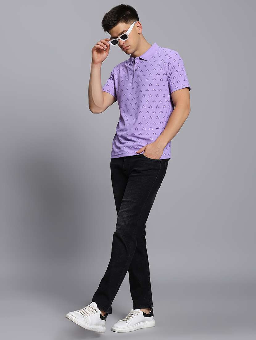 men printed short sleeve regular fit polo t-shirt - 21931032 - Standard Image - 5