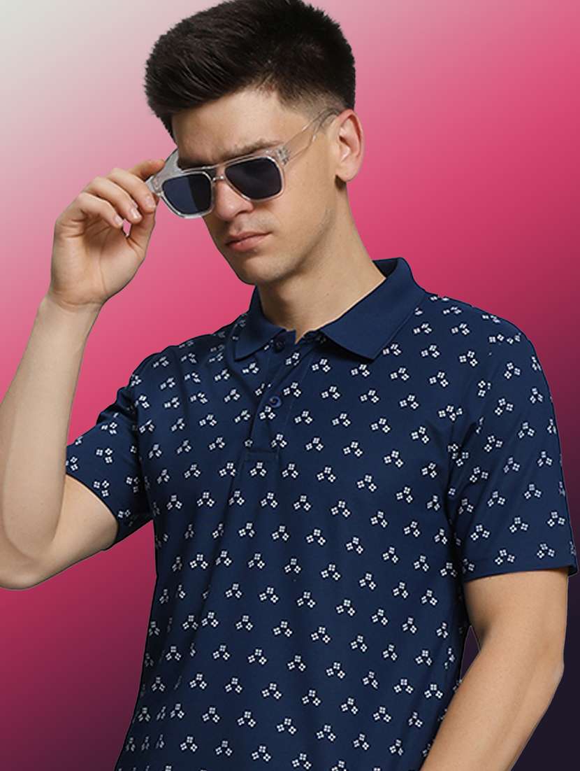men printed short sleeve regular fit polo t-shirt - 21931033 -  Standard Image - 3