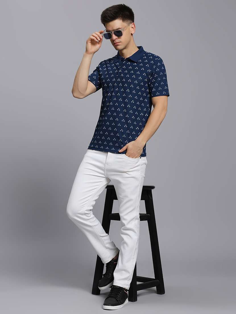 men printed short sleeve regular fit polo t-shirt - 21931033 -  Standard Image - 5