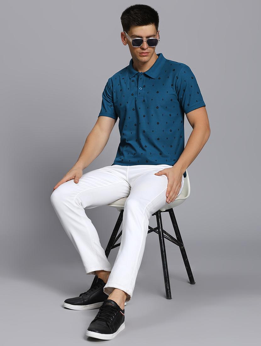 men printed short sleeve regular fit polo t-shirt - 21931034 - Standard Image - 5