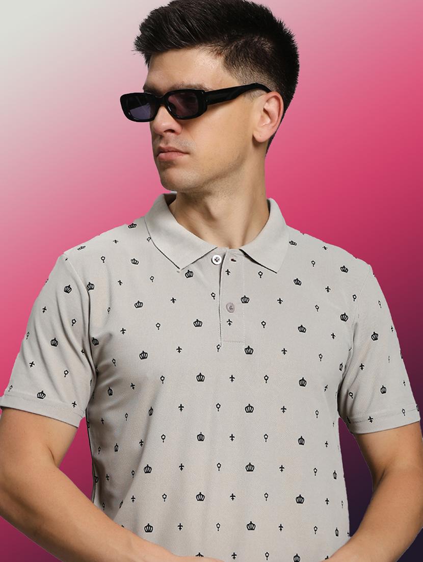men printed short sleeve regular fit polo t-shirt - 21931035 - Standard Image - 3