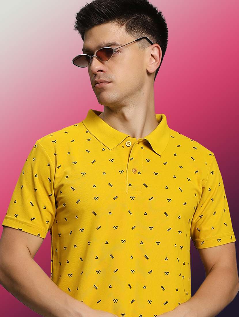 men printed short sleeve regular fit polo t-shirt - 21931037 - Standard Image - 3
