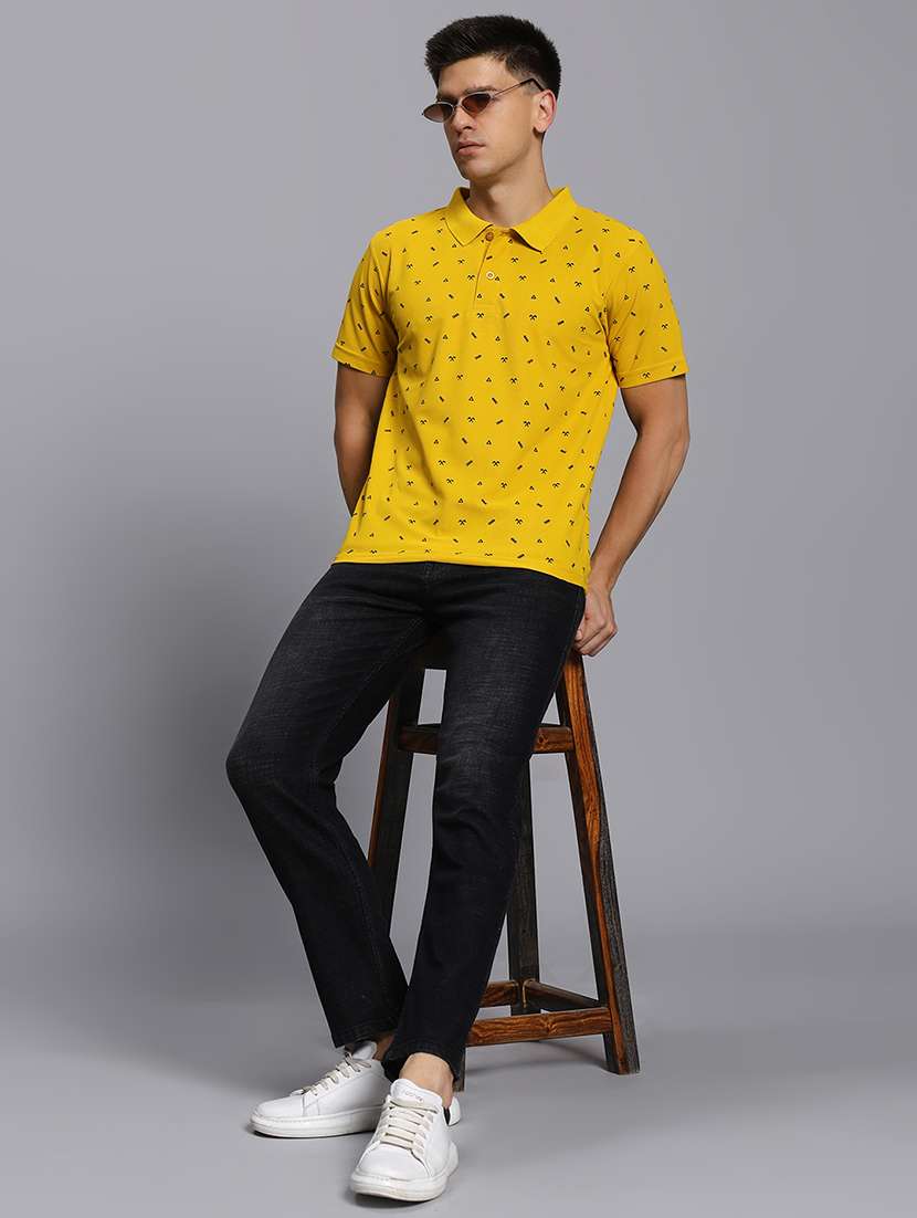men printed short sleeve regular fit polo t-shirt - 21931037 - Standard Image - 5