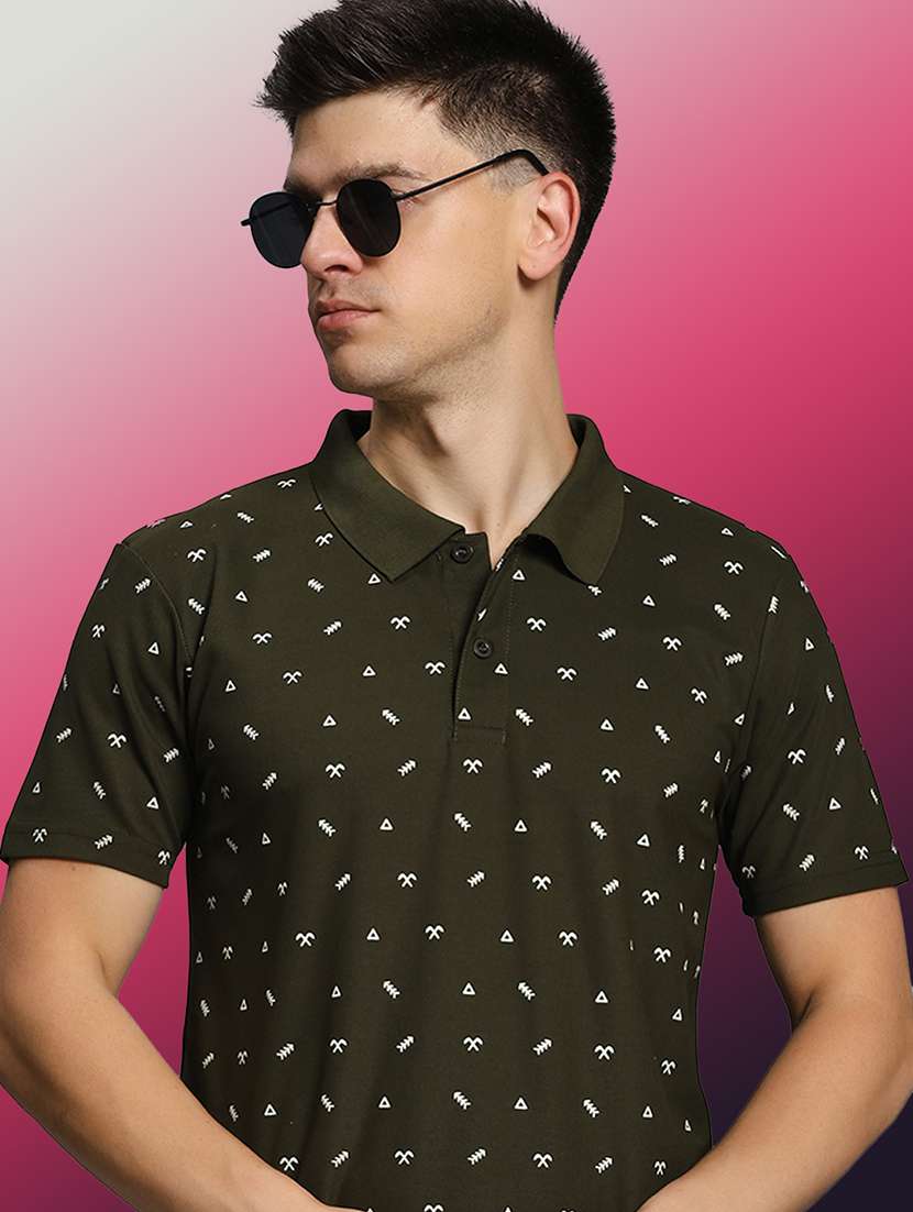 men printed short sleeve regular fit polo t-shirt - 21931038 - Standard Image - 3