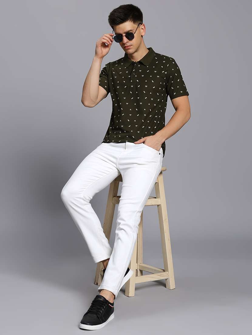 men printed short sleeve regular fit polo t-shirt - 21931038 - Standard Image - 5
