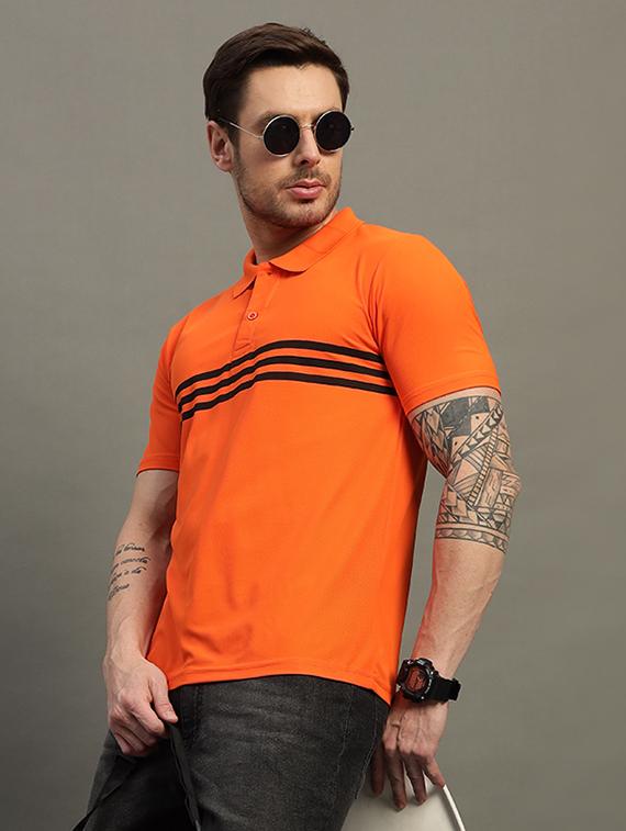 men striped short sleeve regular fit polo t-shirt - 21931041 -  Zoom Image - 0