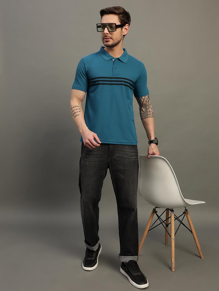 men striped short sleeve regular fit polo t-shirt - 21931042 - Standard Image - 5