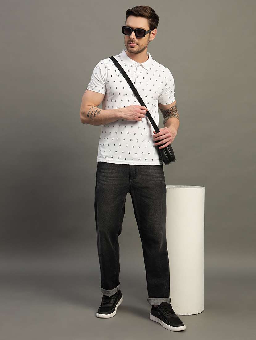men printed short sleeve regular fit polo t-shirt - 21931046 - Standard Image - 5