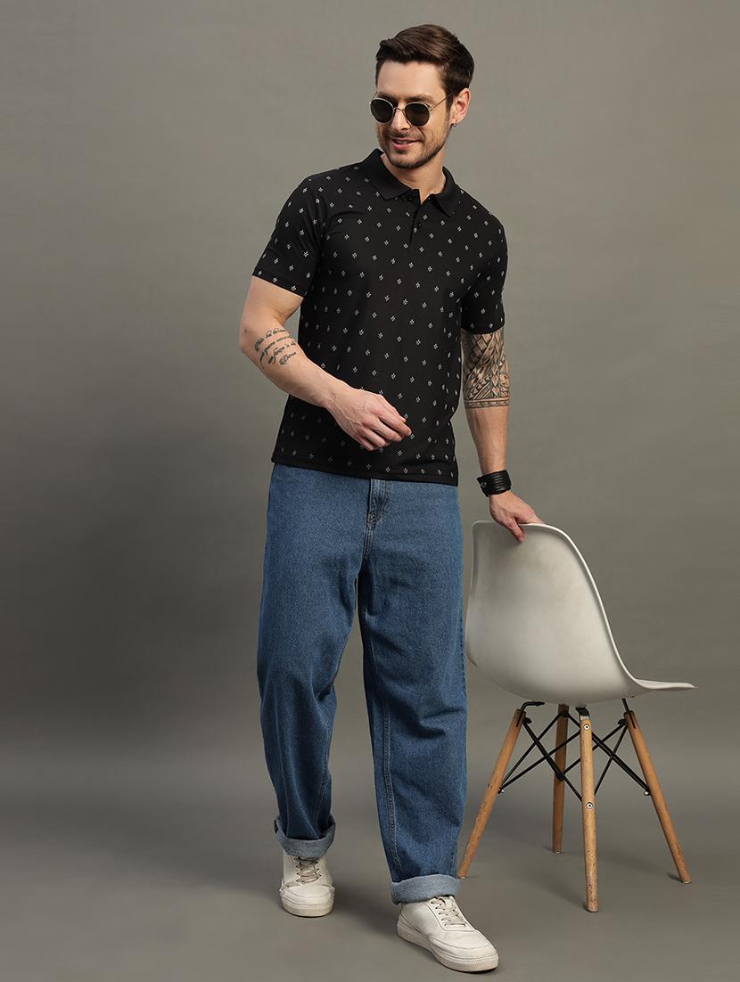men printed short sleeve regular fit polo t-shirt - 21931047 - Standard Image - 5