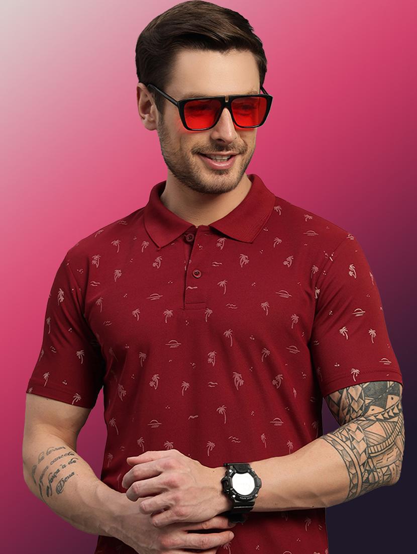 men printed short sleeve regular fit polo t-shirt - 21931048 - Standard Image - 3