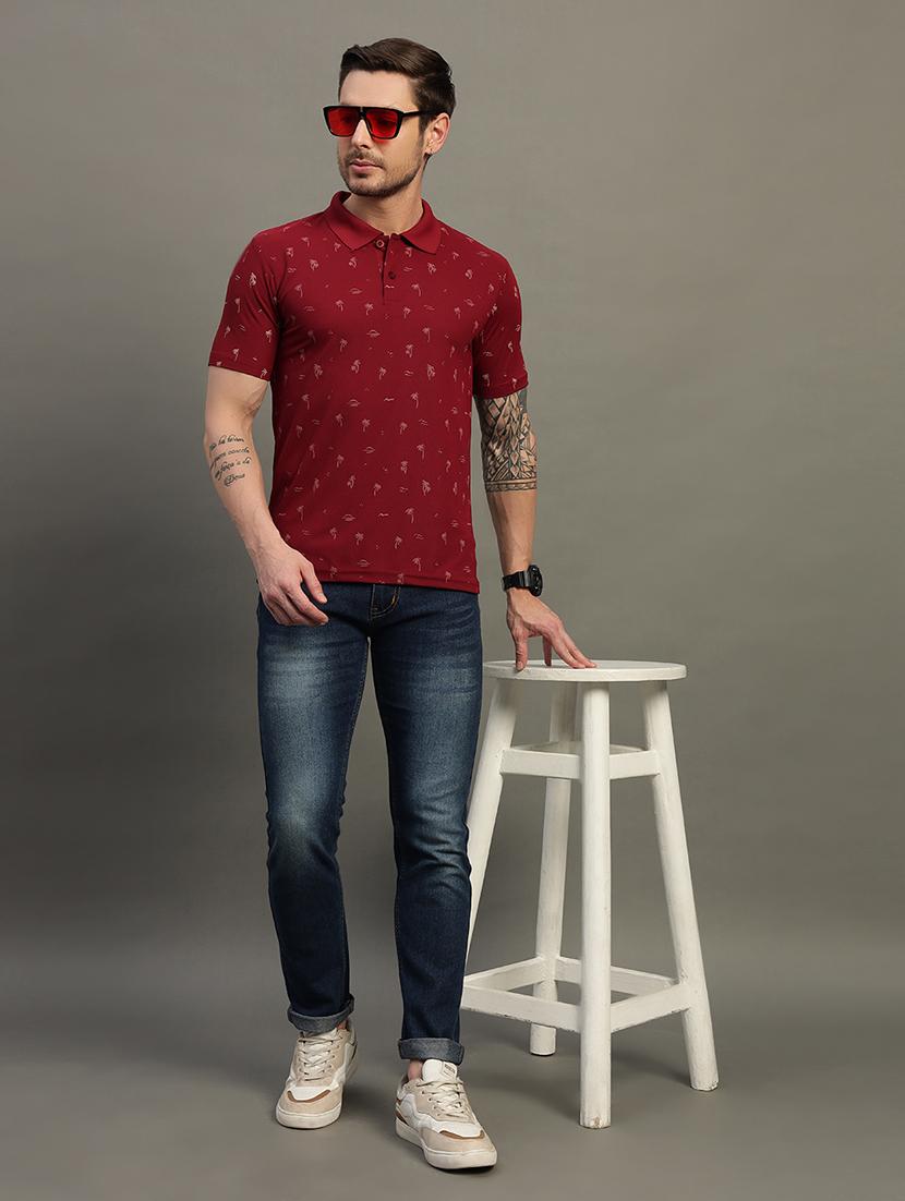 men printed short sleeve regular fit polo t-shirt - 21931048 - Standard Image - 5