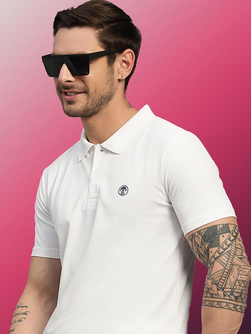 men solid short sleeve regular fit polo t-shirt - 21931049 - Standard Image - 3
