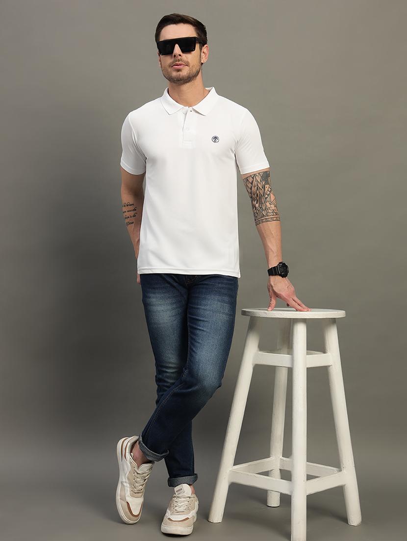 men solid short sleeve regular fit polo t-shirt - 21931049 - Standard Image - 5