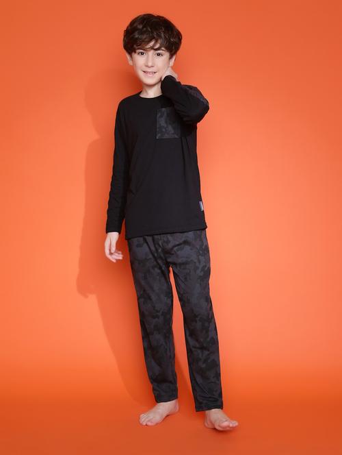 boys camouflage long sleeve pyjama set nightwear - 21931056 - Standard Image - 0