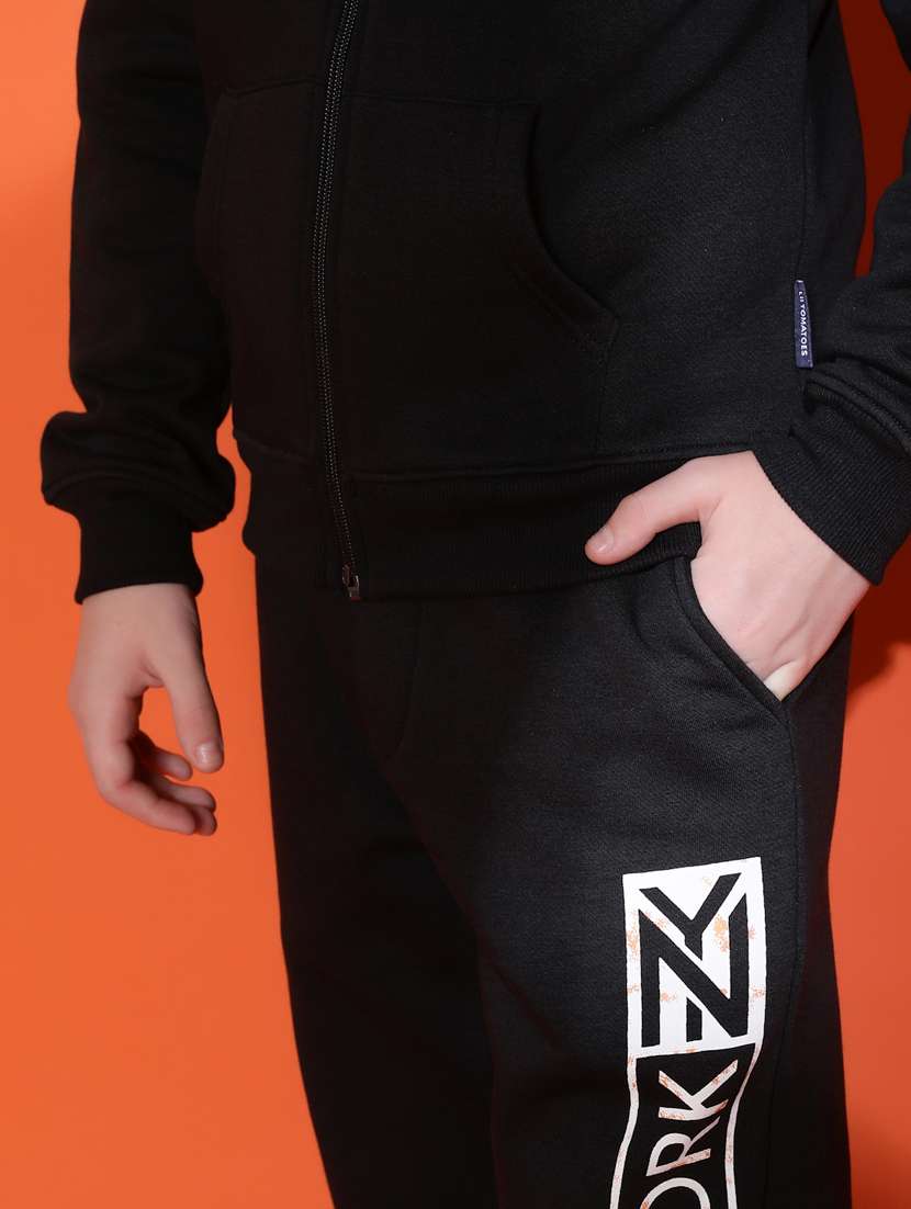 boys typographic long sleeve full length set - 21931061 -  Standard Image - 3