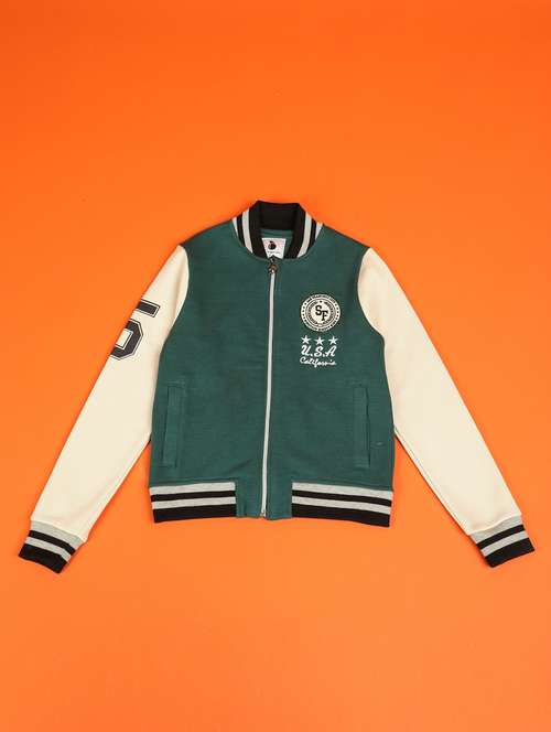 boys color block long sleeve varsity jacket - 21931070 -  Standard Image - 0