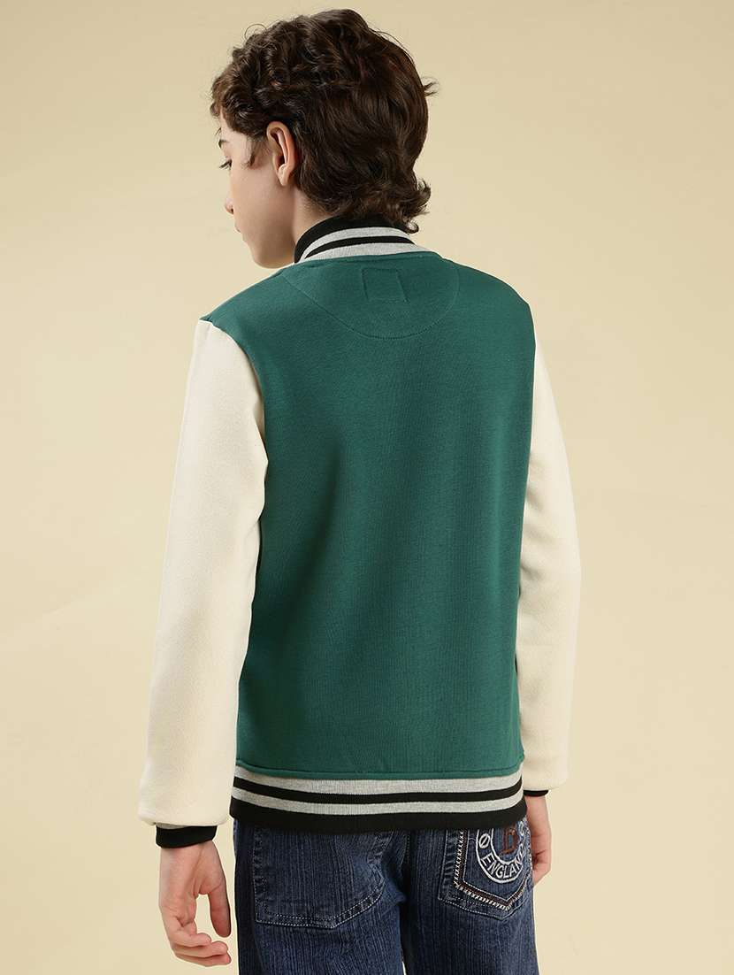 boys color block long sleeve varsity jacket - 21931070 - Standard Image - 3