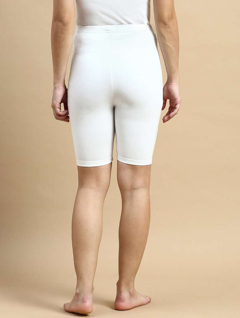 women solid mid rise cycling short - 21931126 -  Standard Image - 3