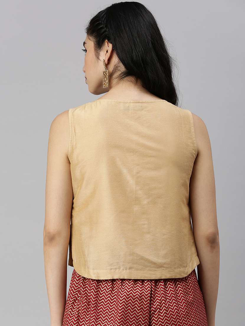 women embellished sleeveless crop top - 21931245 -  Standard Image - 3