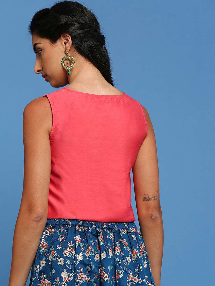 women embellished sleeveless crop top - 21931246 -  Standard Image - 3