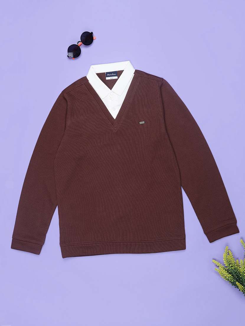 boys solid long sleeve polo t-shirt