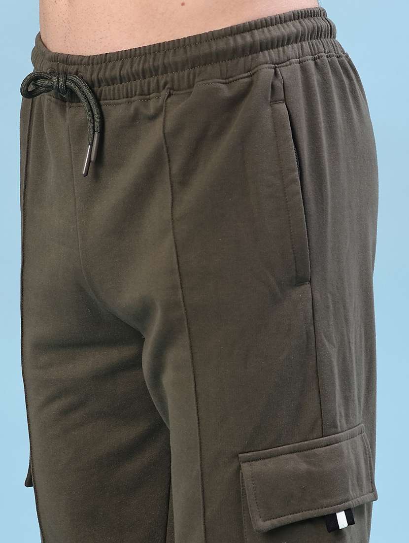 Men Solid Mid Rise Regular Fit Cargo - 21931359 -  Standard Image - 5
