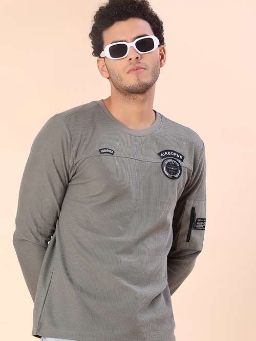 men solid long sleeve regular fit t-shirt - 21931364 - Standard Image - 0