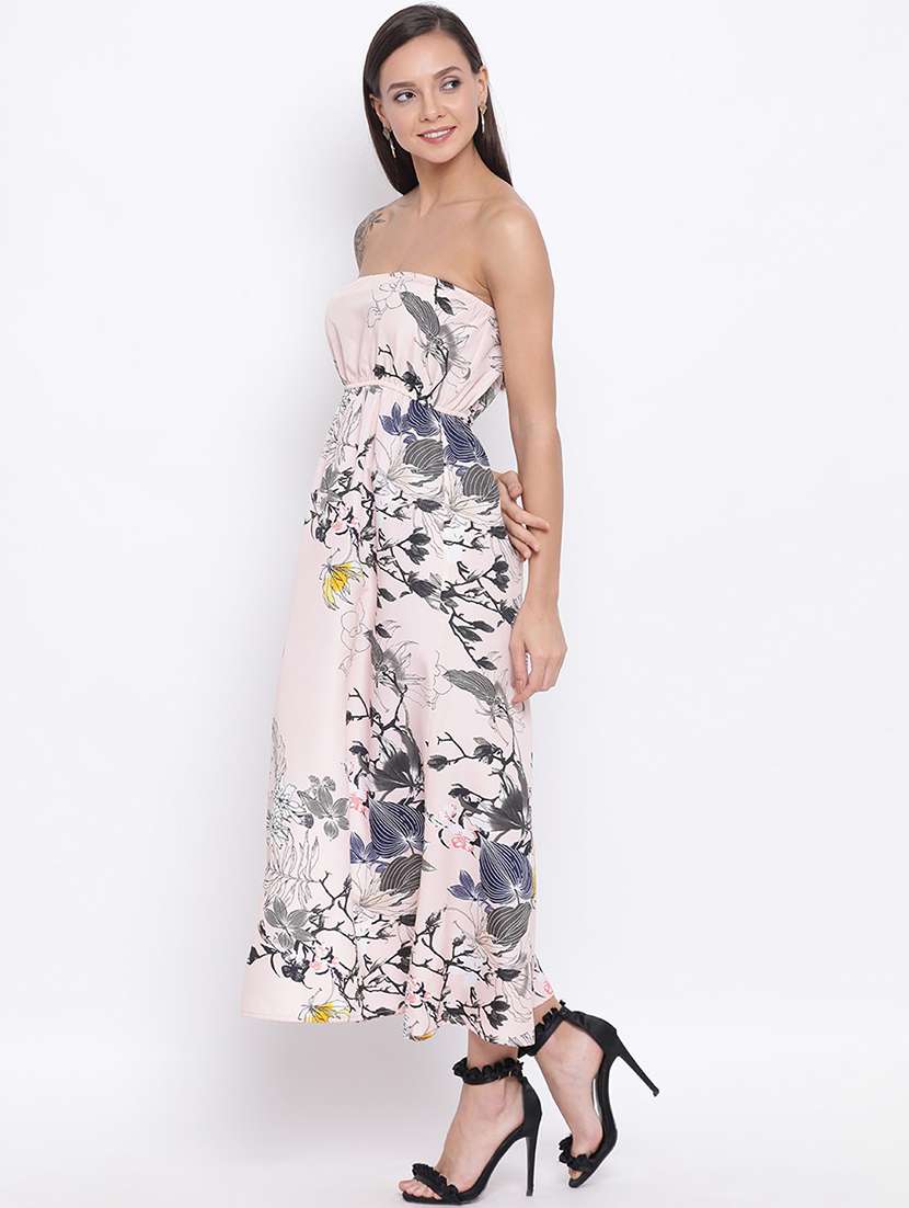 women floral print sleeveless tube dress - 21931405 -  Standard Image - 5