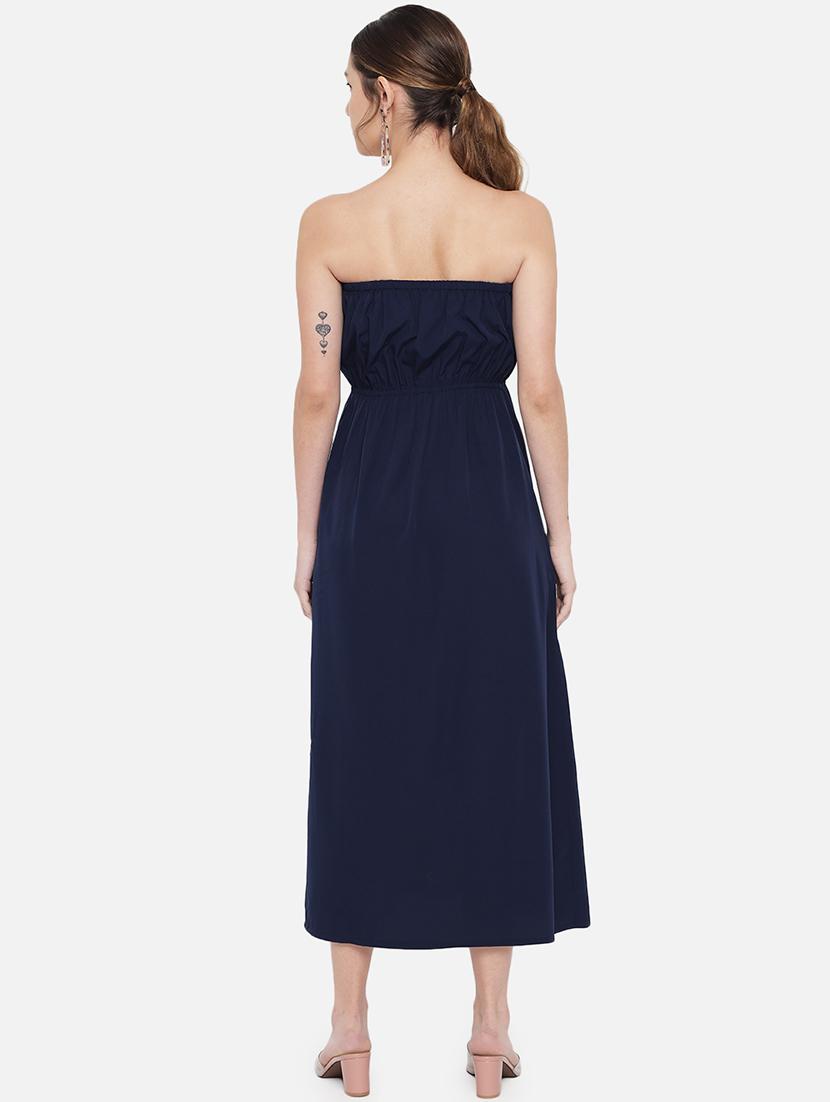 women solid sleeveless side slit tube dress - 21931414 - Standard Image - 3