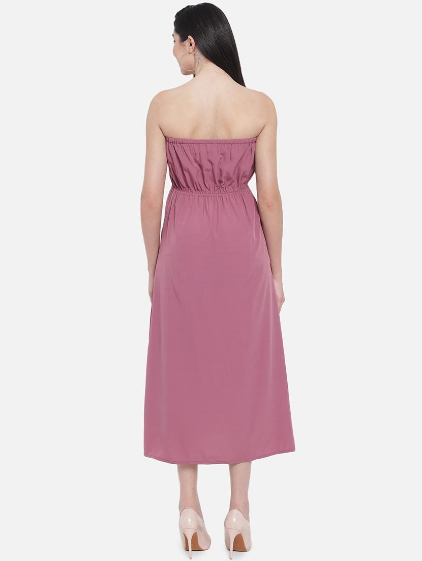 women solid sleeveless side slit tube dress - 21931416 - Standard Image - 3