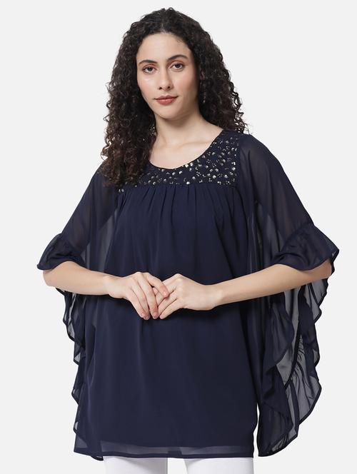 women embellished flared sleeve long top - 21931448 -  Standard Image - 0