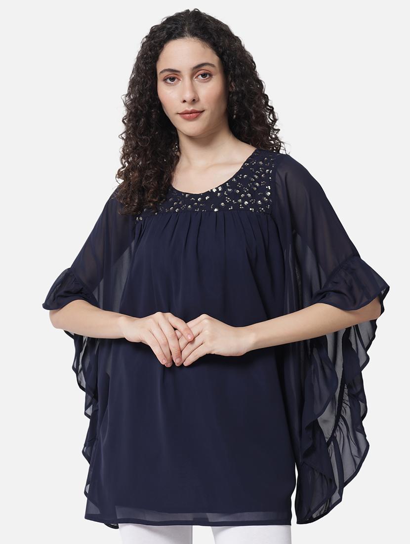 women embellished flared sleeve long top - 21931448 -  Zoom Image - 0